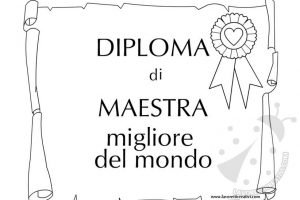 diploma maestra migliore del mondo