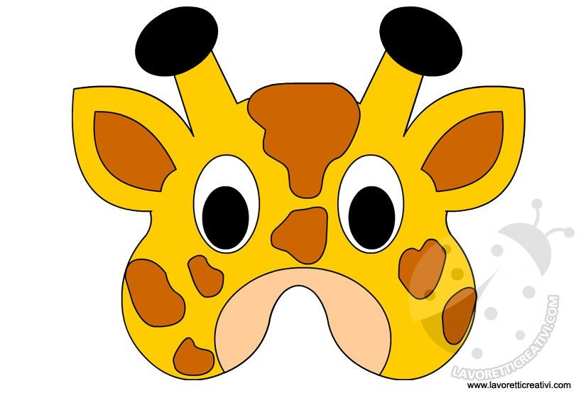 Maschere di animali - Giraffa - Lavoretti Creativi