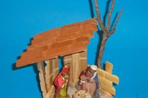 presepe mollette legno