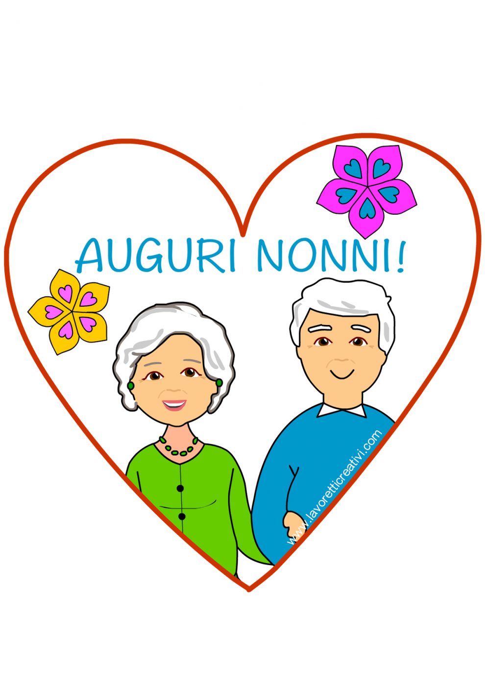 Festa Dei Nonni Biglietti Di Auguri Da Stampare - Lavoretti Creativi