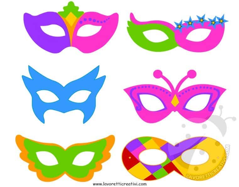Set Maschere di Carnevale per bambini - Lavoretti Creativi