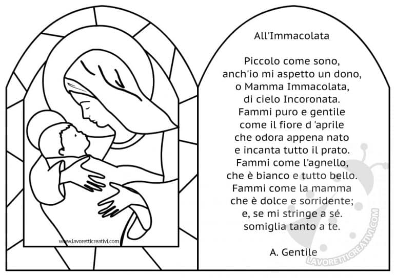 Lavoretti Per L'Immacolata Concezione Da Stampare E Colorare ...