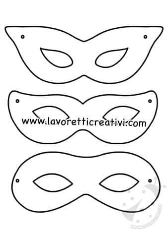 Sagome maschere di Carnevale da ritagliare - Lavoretti Creativi