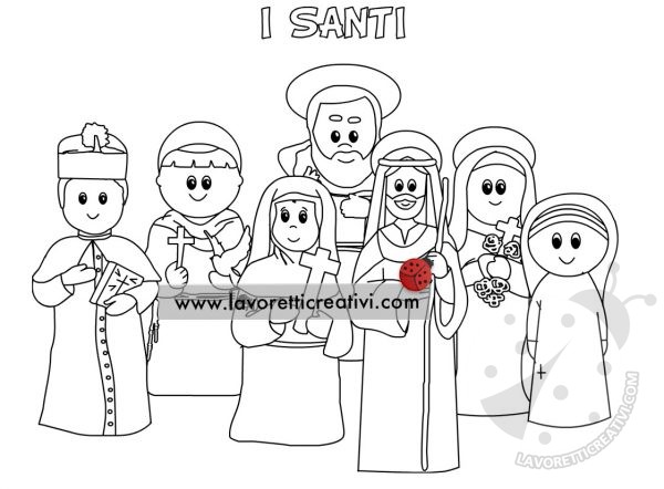 Disegni di Santi da colorare