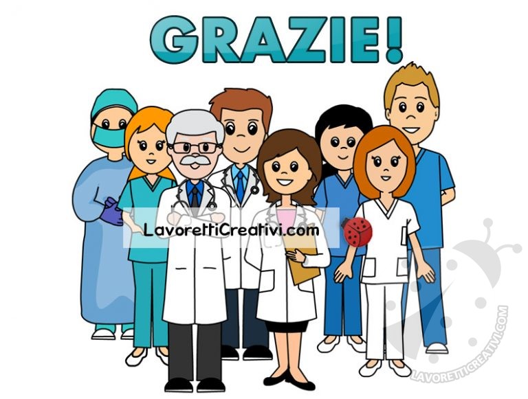 Scritta Grazie A Medici E Infermieri - Lavoretti Creativi