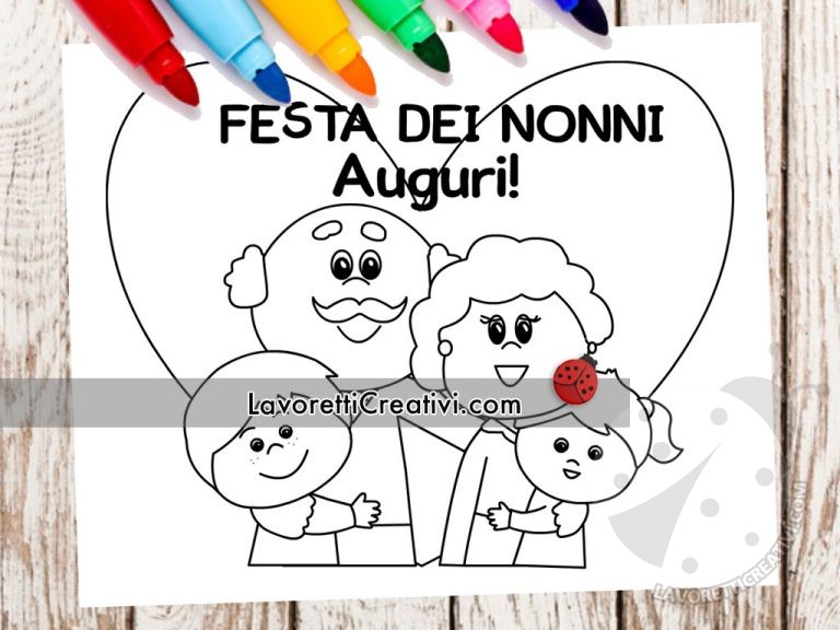 Disegno Festa dei Nonni da colorare Lavoretti Creativi