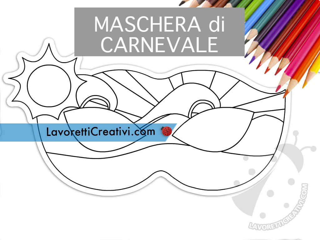 Maschera Estate da colorare - Lavoretti Creativi