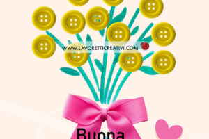 Bouquet di fiori con bottoni - Lavoretti Creativi