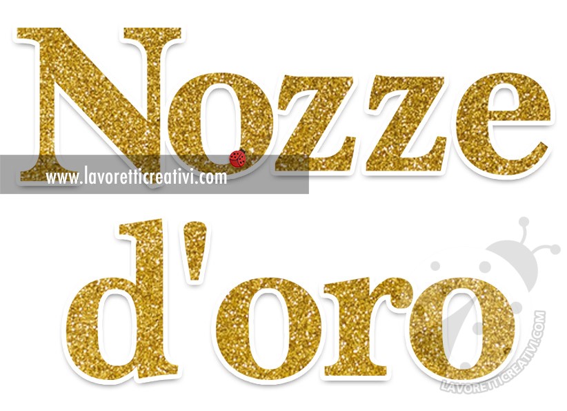 nozze oro scritta