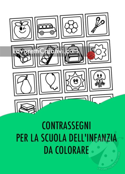 contrassegni scuola da colorare