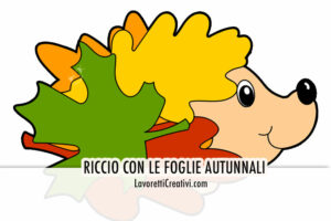 riccio con foglie autunnali