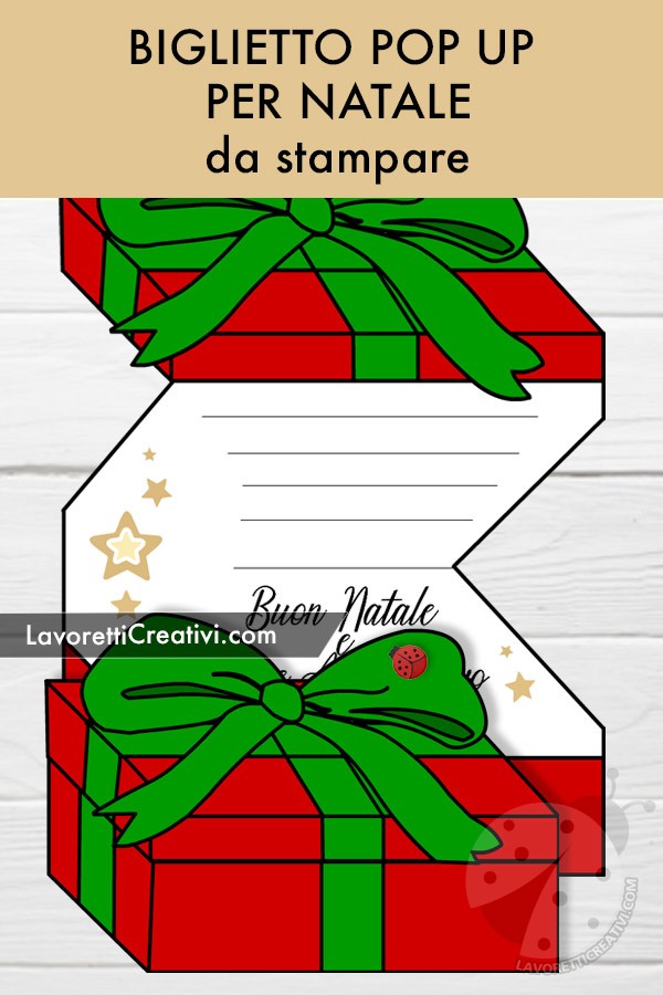 biglietto pacco regalo pop up