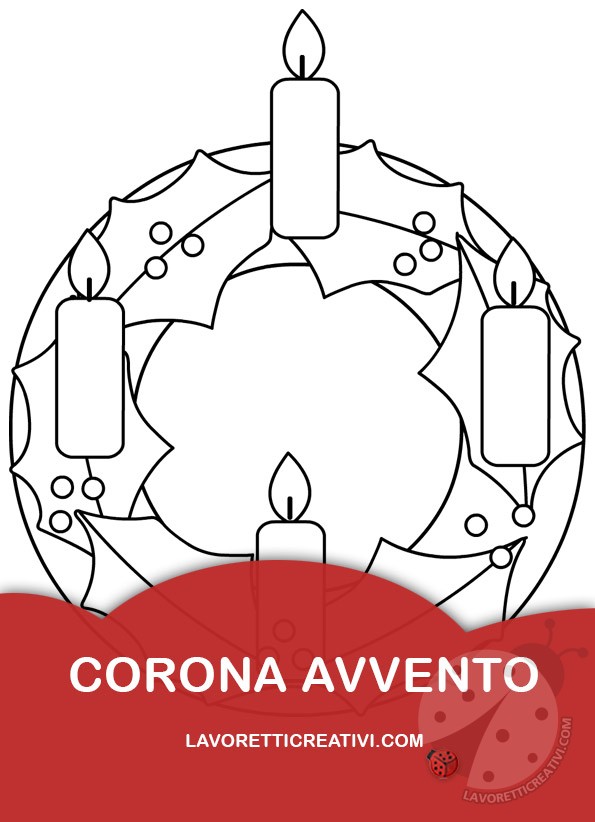 corona avvento disegno