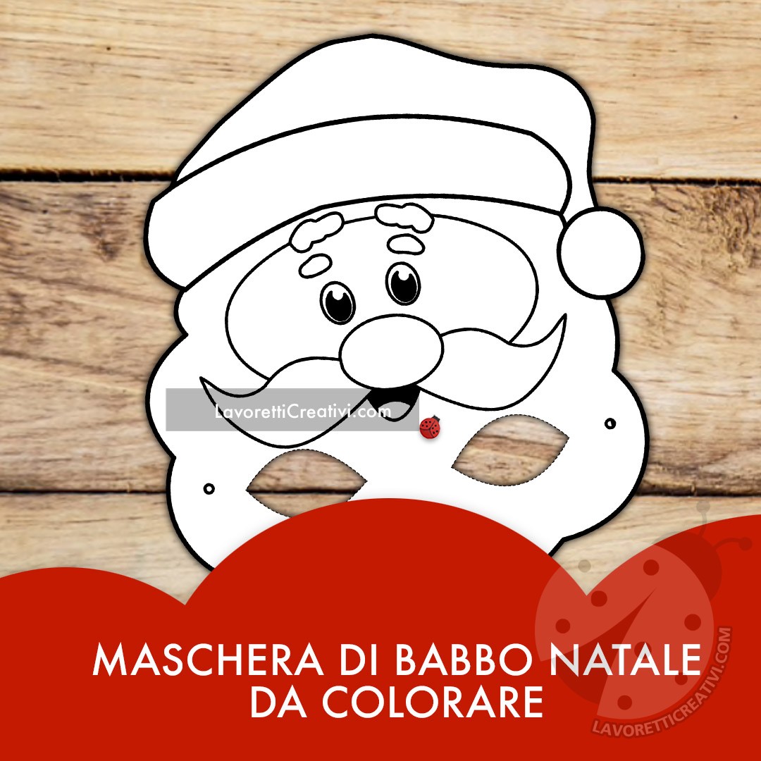 modello maschera babbo natale