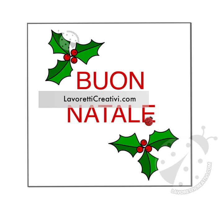 biglietto natale quadrato