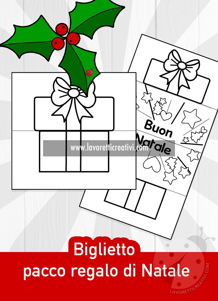 biglietto regalo natale pieghevole