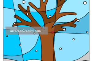 albero con neve arte 1 1