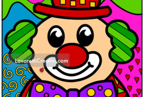 clown con pattern