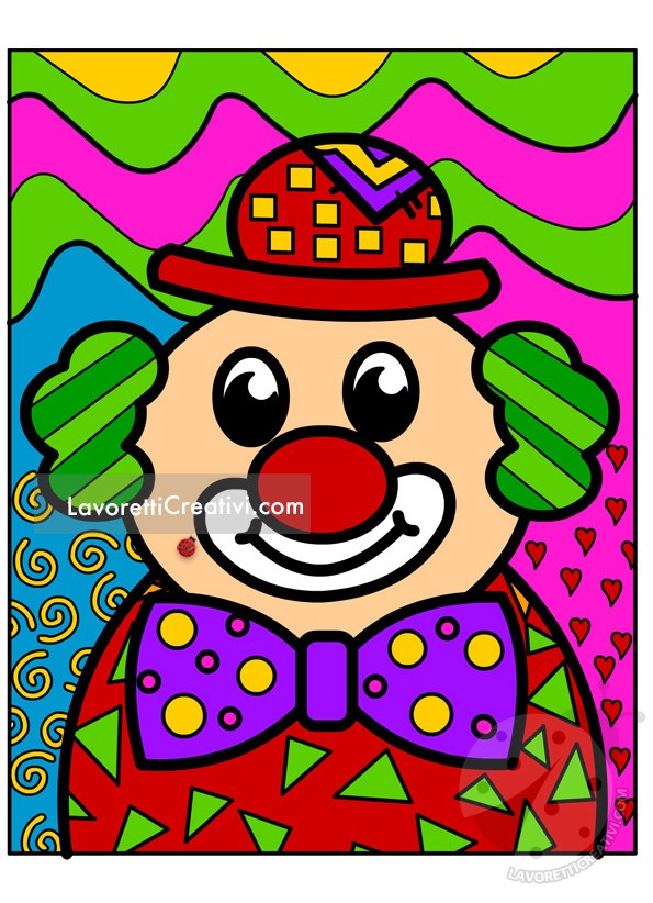 clown con pattern