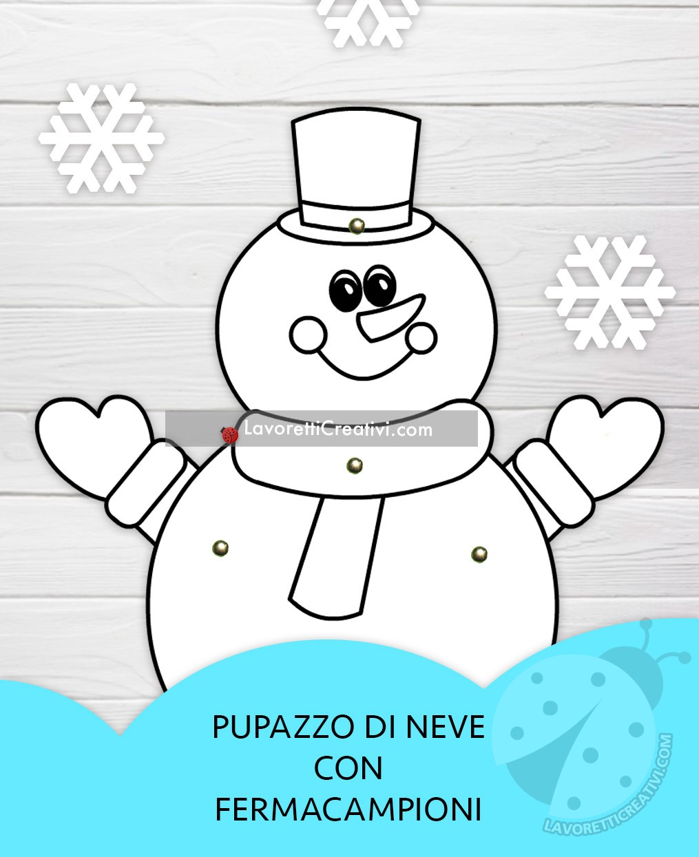 marionetta pupazzo neve