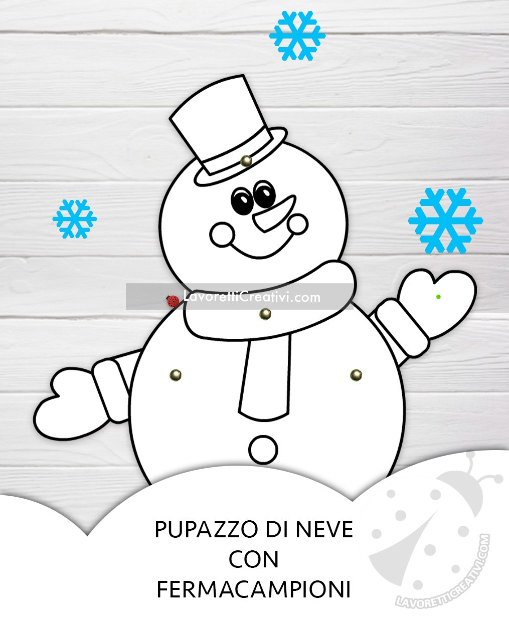 pupazzo neve marionetta per bambini