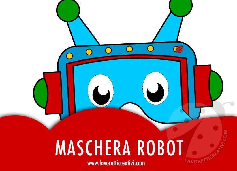 maschera robot colorata